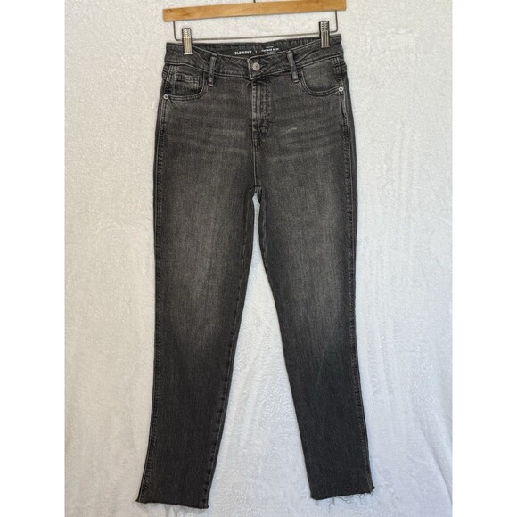 Old Navy Jeans Women's 2 High-Rise Vintage Slim Stretch Raw Hem Smooth Pockets - Picture 2 of 16